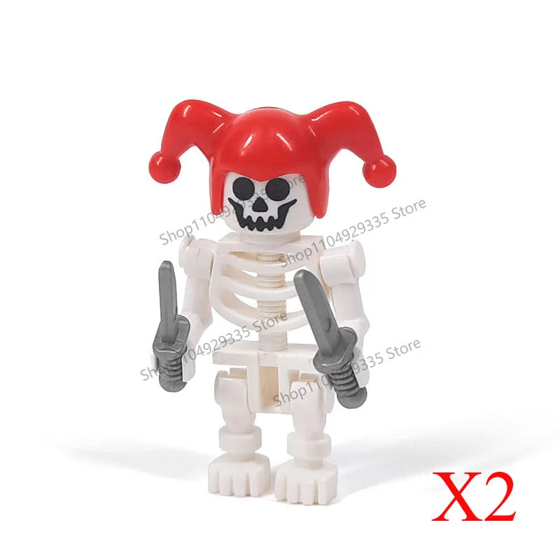 Halloween Scene Building Blocks Skeletons Ghosts Army King Assembled Charactesrs Figures DIY Accessories Bricks Toys Kids Gifts