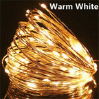 10/20/30M USB LED String Lights Copper Silver Wire Garland Light Waterproof Fairy Lights For Christmas Wedding Party Decoration