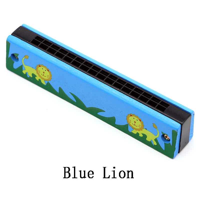 Wooden Harmonica Musical Instrument Toy for Early Learning Kids