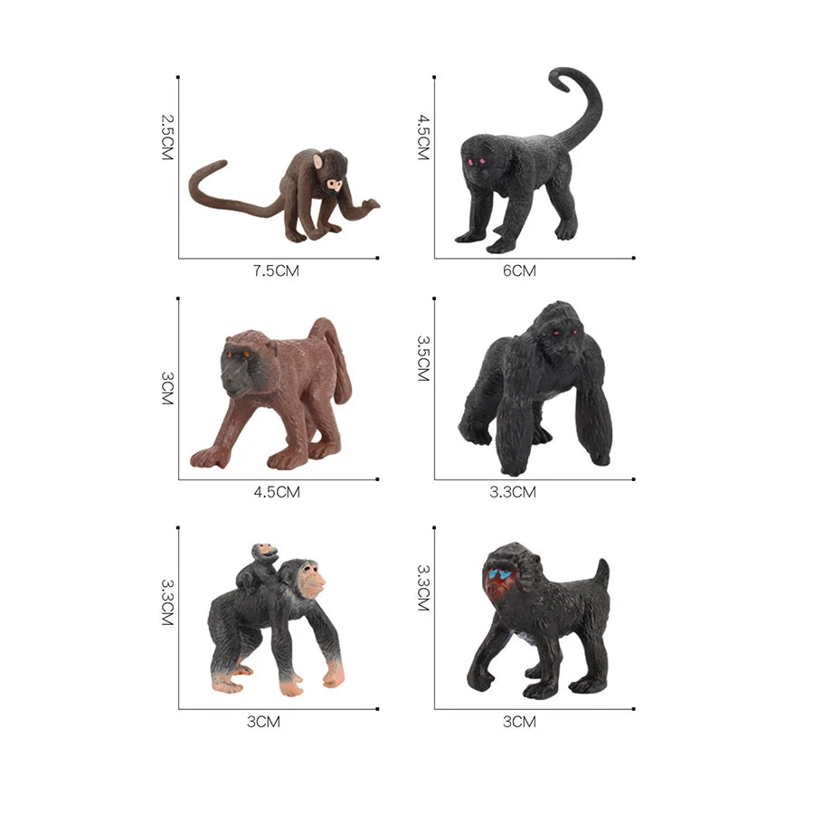 Mini Farm & Wildlife Animal Figurine Set