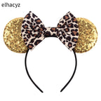 Embroidered Sequin Ears Bow Headband for Women & Girls