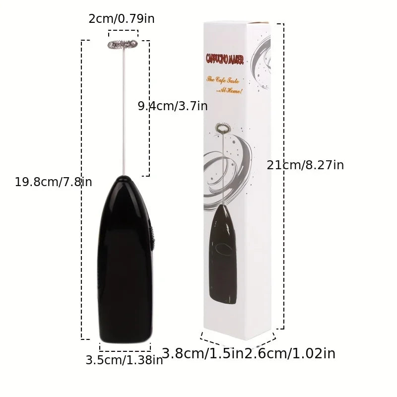 Handheld Electric Milk Frother – Mini Battery Powered Coffee & Egg Beater