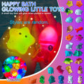 Glowable Animal Washing Water Set Floating Water Light Net Fishing Fish Playing Water Toys Children's Baby Bath Toys Floating