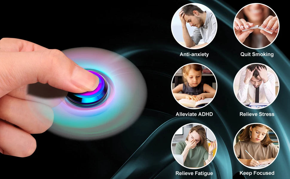 Rainbow UFO Metal Fidget Spinner