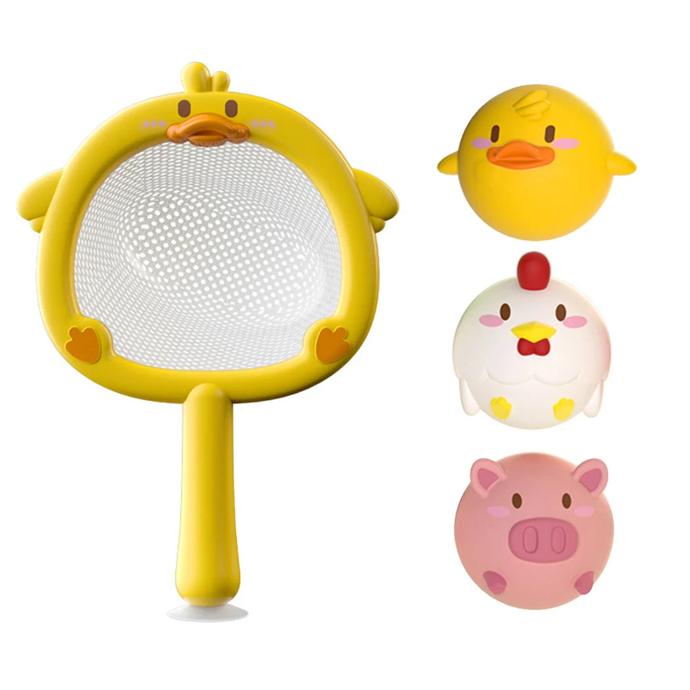 Baby Cute Animals Bath Toy LED Light Up Toys Swimming Water Soft Rubber Float Induction Luminous Duck for Kids Play Funny Gifts