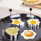 Stainless Steel Heart Fried Egg Mold for Pancakes and Omelettes