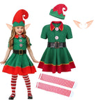 Kids Christmas Elf Costume Set – Santa Claus Festive Outfit