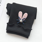 Bunny Butt Leggings for Girls - Playful Cotton Pants with Fluffy Tail Ear Details Perfect for Toddler Little Girl Everyday Wear