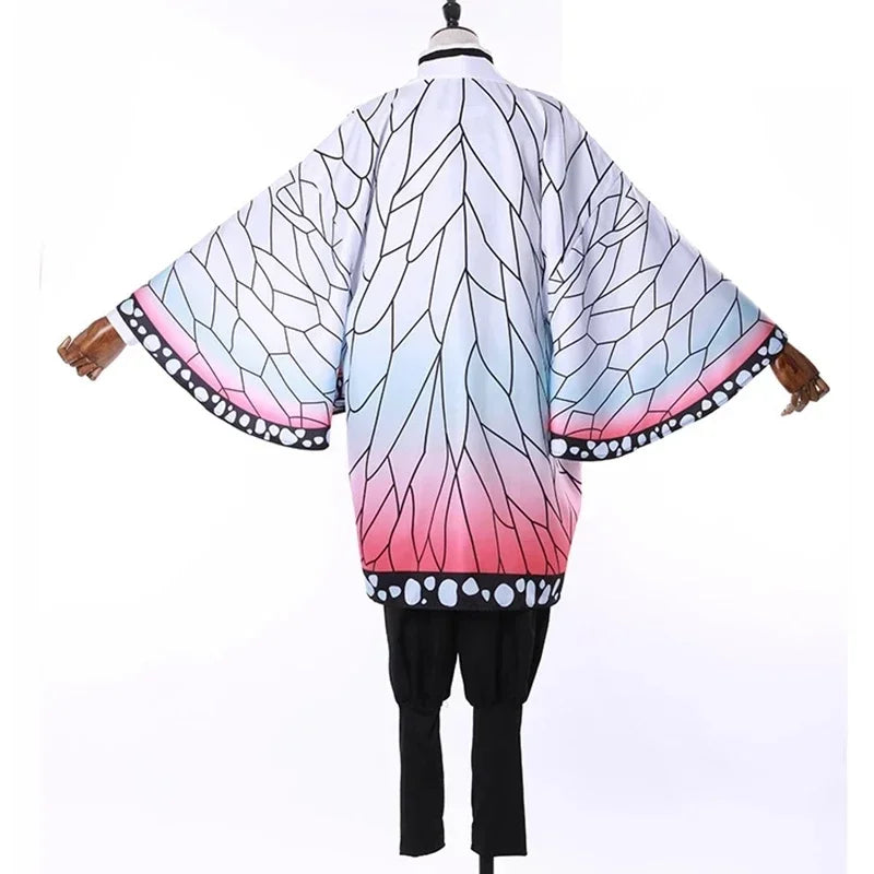 AnimeKochou Shinobu Cosplay Costume  Kochou Uniforms Wigs Hairs Halloween For Kids Adult Cos Party