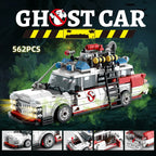 Mini Ghost Racing Car Building Blocks 562PCS MOC RetroAmbulance Bricks DIY Assembly Toy Adults Halloween Christmas Birthday Gift