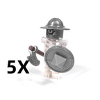 5PCS MOC Halloween Skeleton Army Mini Doll Ghost Building Block DIY Assembly Character Doll Horse Ornaments Figure Gift for Kids