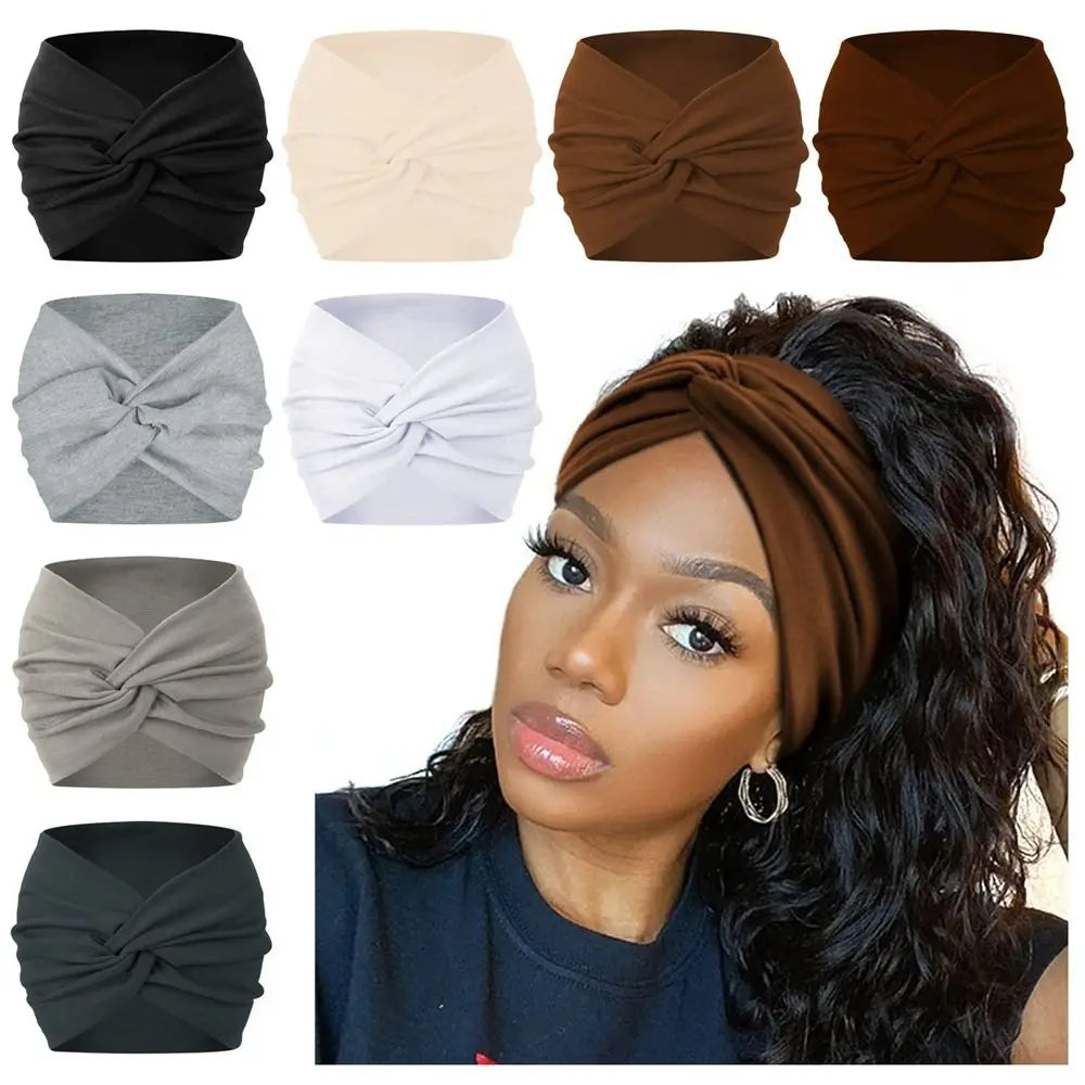 Twisted Extra Wide Turban Workout Headband for Women