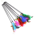 5PCS Interactive Feather Cat Wand Toy Set for Indoor Hunting Play