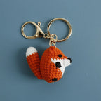 Cute Bear Couple Crochet Keychain Set Mini Animal Doll Charm