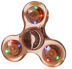 Crystal LED Light Fidget Spinner Glow Stress Relief Finger Toy