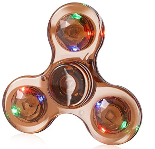 Crystal LED Light Fidget Spinner Glow Stress Relief Finger Toy