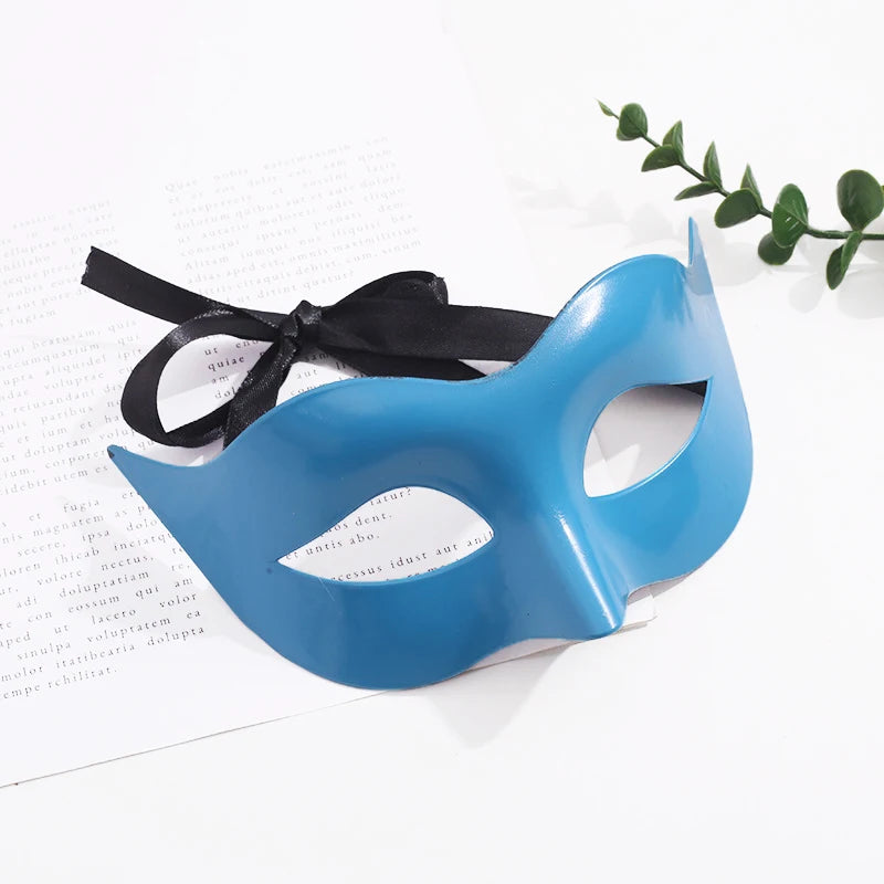 Women Man Sexy Gentleman Masquerade Mask Prom Mask Halloween Party Props Black White Retro Mask Plastic Half Face Cosplay Mask