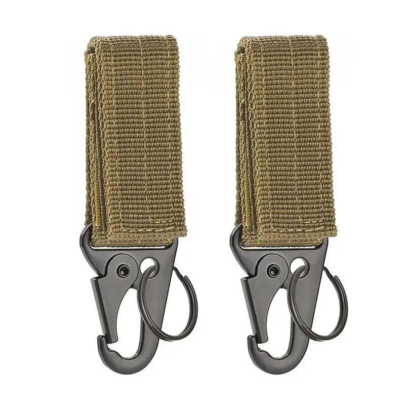 2PCS Tactical MOLLE Hanging Buckle Carabiner Clips for Outdoor Gear