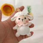 Cute Puppy Crochet Keychain Handmade Dog Bag Charm