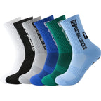 6Pairs/Lot FS Football Socks New Style Round Silicone Suction Cup Grip Anti Slip Soccer Socks Sports Men Baseball Rugby Socks