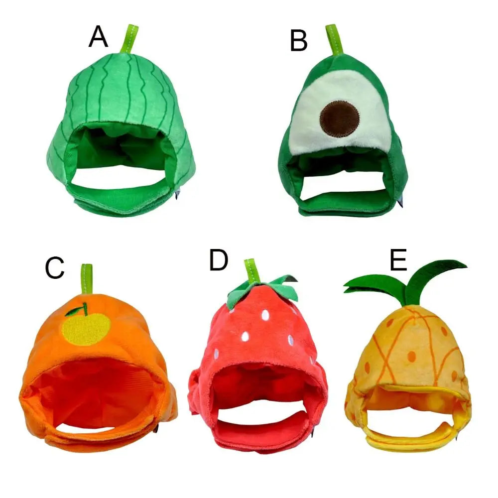 Cute Watermelon Cat Hat Orange Shape Avocado Dog Cosplay Hat Soft Comfortable Cat Headwear Birthday Party