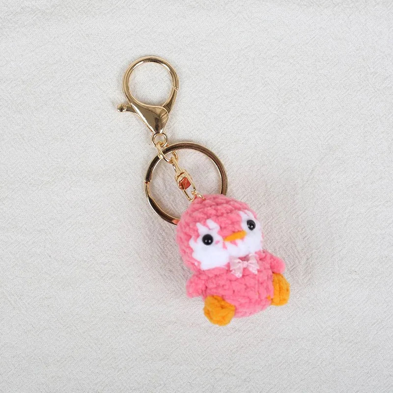 Mini Penguin Crochet Keychain Cute Animal Bag Charm