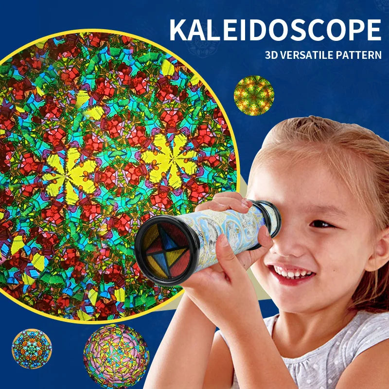 Classic Retractable Three Mirror Kaleidoscope Educational Toy