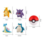Pokemon Figures Toys Pocket Monsters Ball Model Pikachu Gengar Pokeball Dragonite Snorlax Pokeball Action Figures Toy