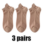 3Pairs Men's Socks Thin Breathable Comfy Deodorant Sweat-absorbing Low Cut Ankle Sports Sock Casual Ultra-thin Business Sox