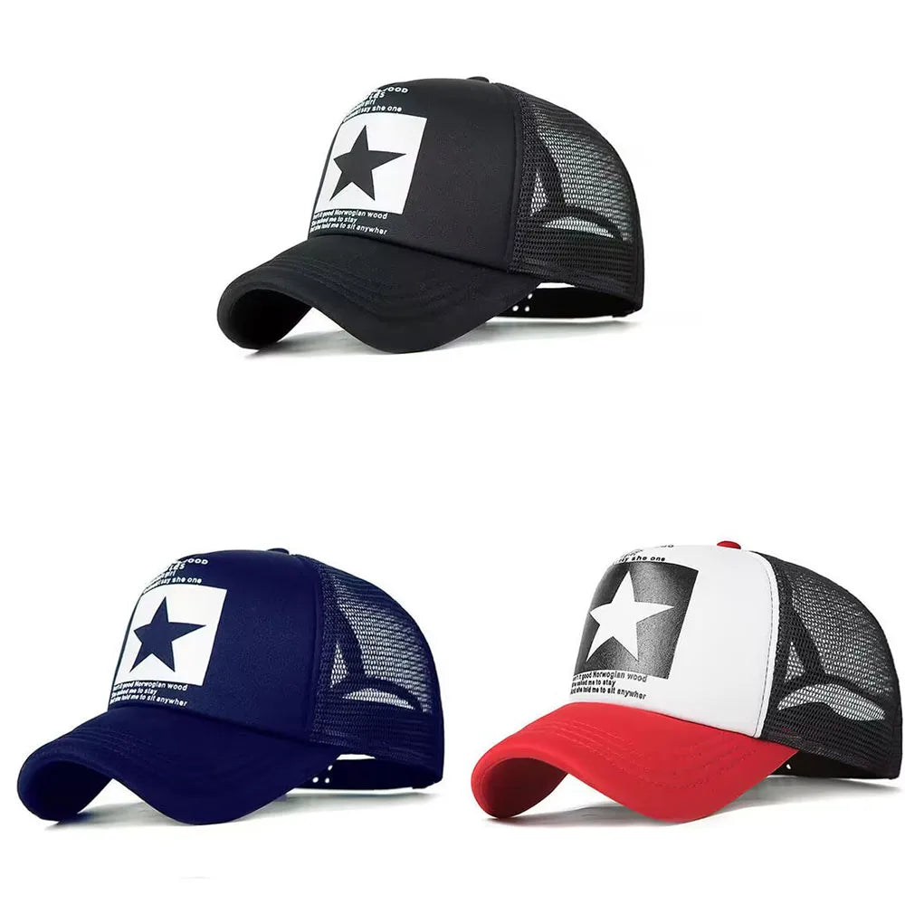 Breathable Mesh Snapback Baseball Cap for Casual Outdoor Style
