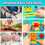 Montessori Toddler Busy Board Activity Book for Fine Motor Skills Learning