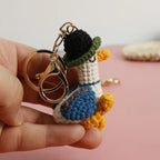 Cute Crochet Parrot Keychain Handmade Bird Bag Charm
