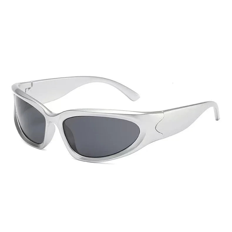 Y2K Wrap Around Sunglasses UV400 Punk Sport Fashion Eyewear for Men & Women