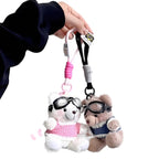 Brown Bear Plush Keychain Cute Bag Charm Gift for Kids and Women