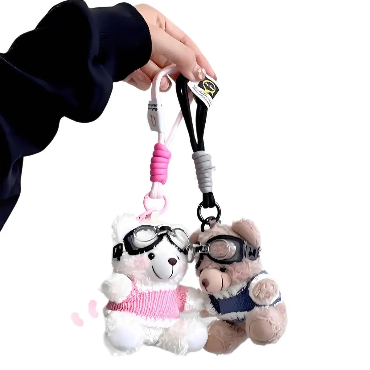 Brown Bear Plush Keychain Cute Bag Charm Gift for Kids and Women