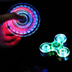 LED Glow Fidget Spinner Stress Relief Finger Toy for Kids Adults