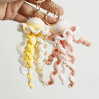 Funny Shrimp Crochet Keychain Cute Ocean Bag Charm