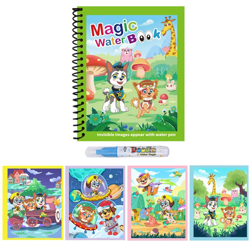 Magic Water Drawing Book – Reusable Mess-Free Painting Toy