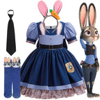Girls Judy Hopps Bunny Police Costume Dress – Zootopia Outfit