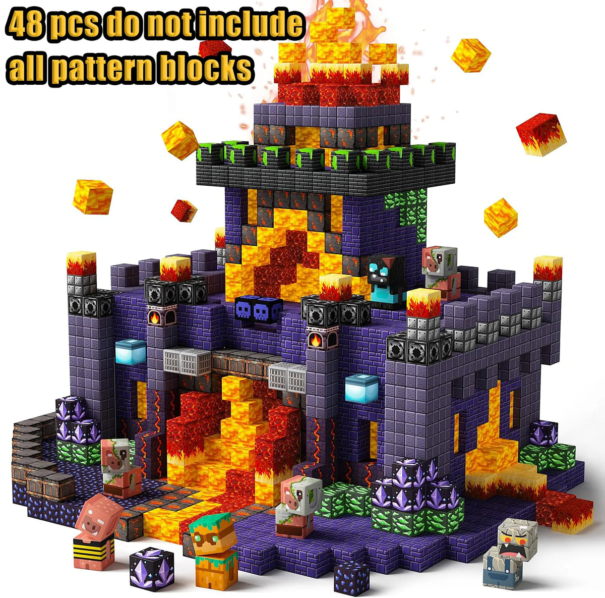 Magnetic Building Blocks Mine World Castle & Villa STEM Construction Set