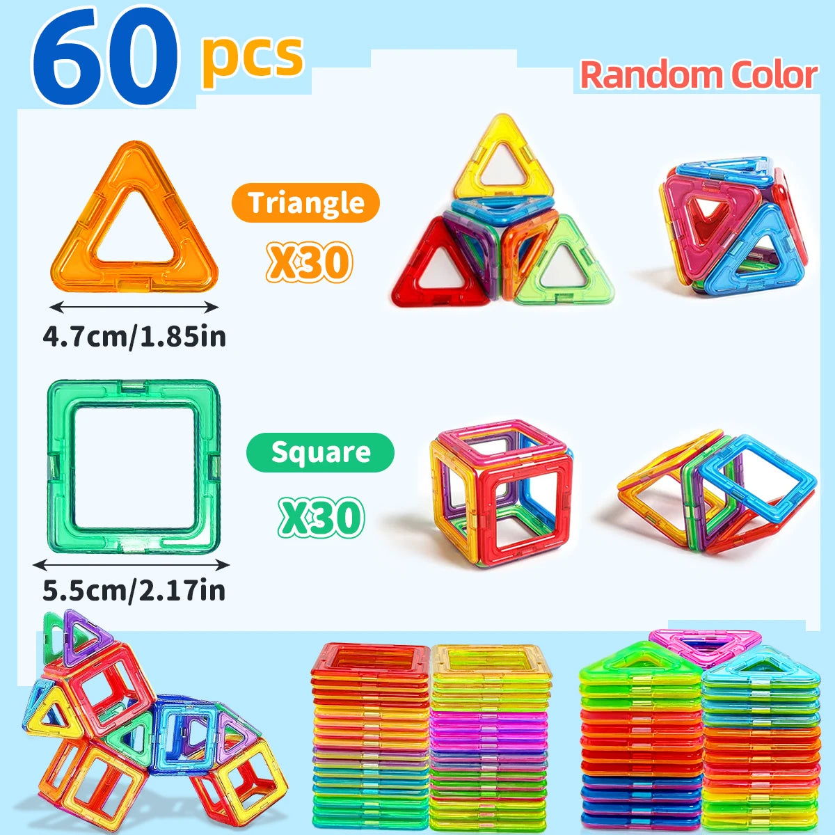 Magnetic Building Blocks Medium STEM Construction Toy for Kids