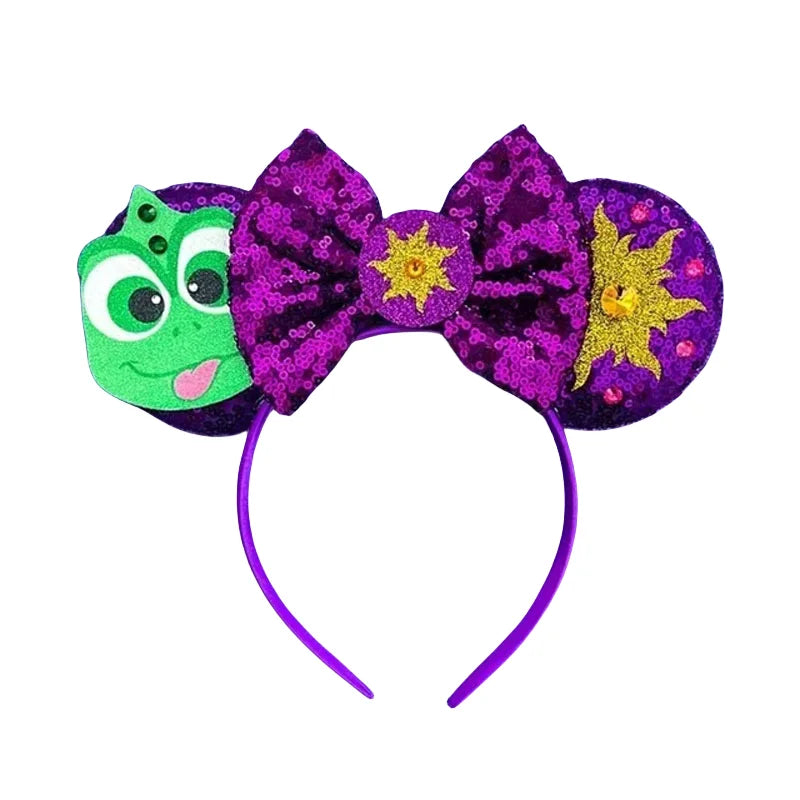 Mouse Ears Sequin Bow Cosplay Headband for Women & Adults