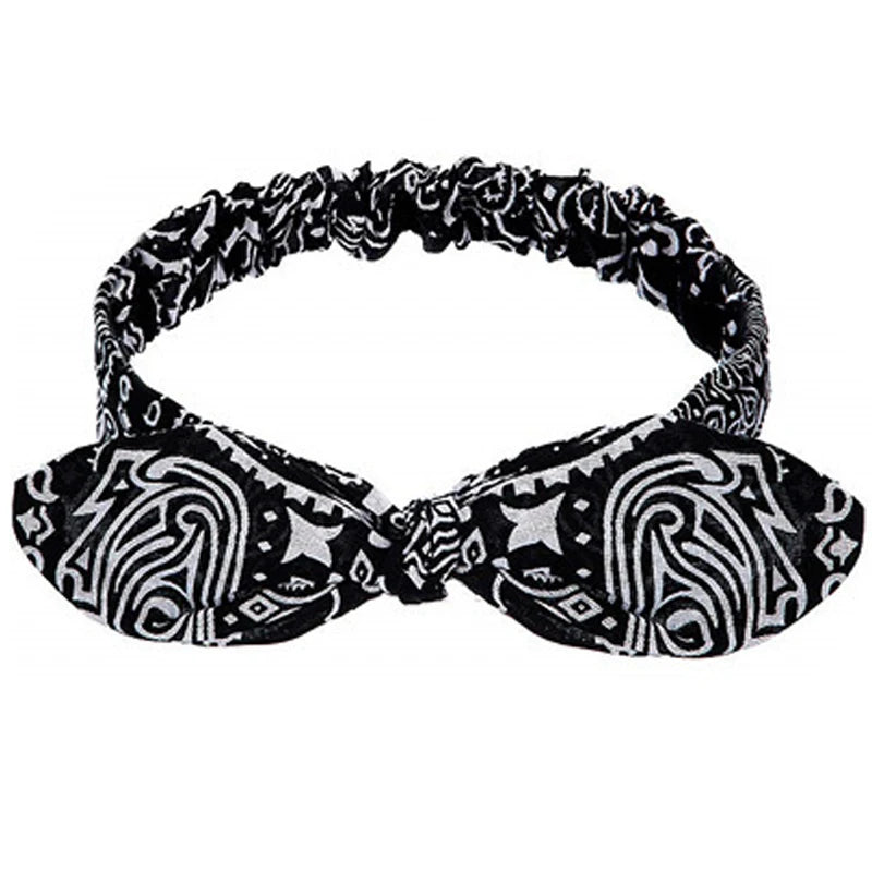 Boho Cross Knot Elastic Headband for Women