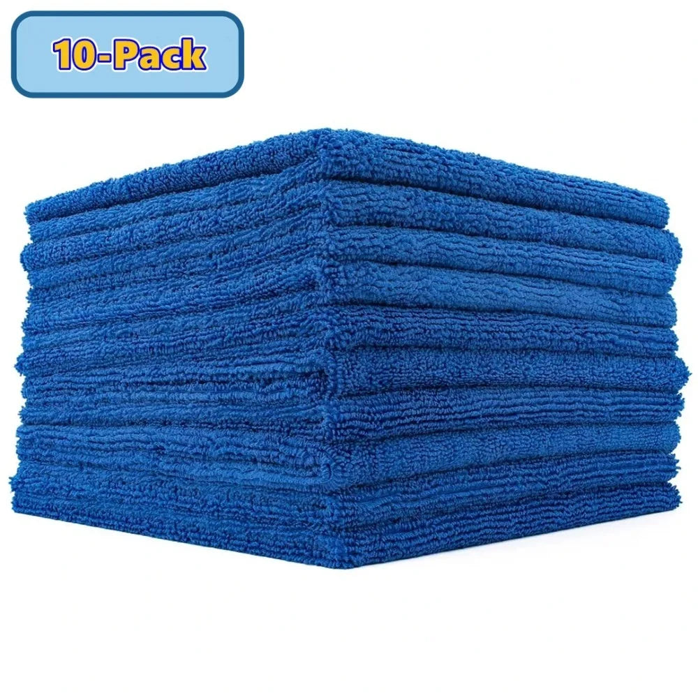10pcs car cleaning towels, multi-purpose car detailing wipes, car drying cloths