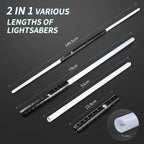 RGB Metal Lightsaber Dueling Smooth Swing Sword Sabre De Luz 7  Color Changing With Sounds  Flashing Toy