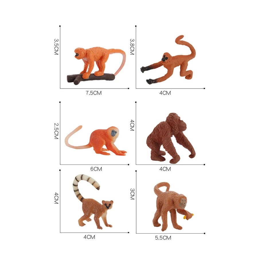 Mini Farm & Wildlife Animal Figurine Set