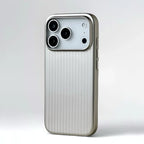 Fashion Plating Luggage Stripes For MagSafe Phone Case For iPhone 18 17 16 15 14 Pro Max Shockproof Wireless Charge Matte Cover