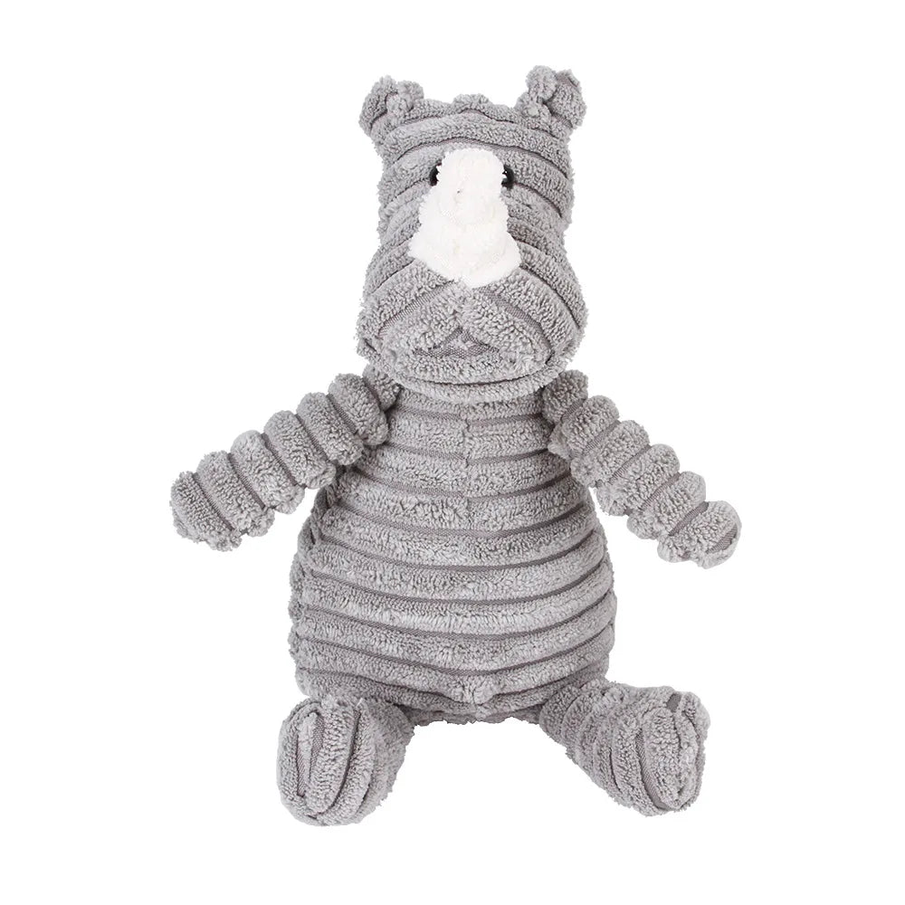 Corduroy Dog Molar Plush Toy for Interactive Chewing and Play