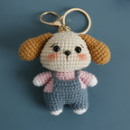 Cute Crochet Animal Doll Keychain Sheep Puppy Bag Charm
