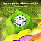 Smile Daisy Pinwheel Bubble Wand Automatic Blower LED Light-Up Kids Outdoor Party Toy for Boys Girls Birthday Gift